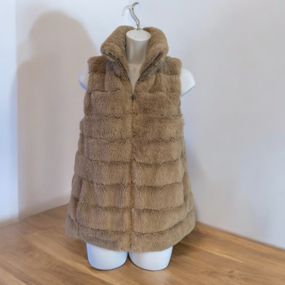 Dylan Tan Faux Fur Vest